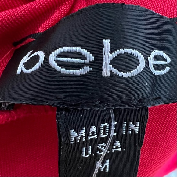 BEBE Draped Front Crisscross Back Red Top Women’s Size M - Picture 4 of 4